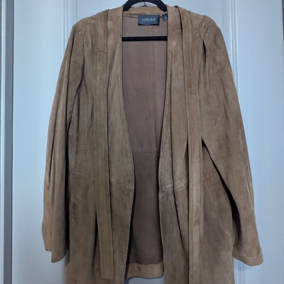 Carlisle Brown Suede Leather Jacket - Picture 1 of 3